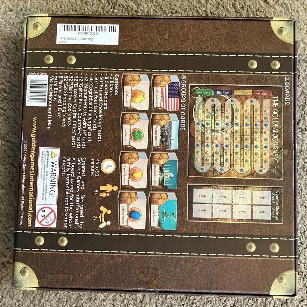 The Golden Journey Board Game: Adaptable Cognitive Game For Kids, Adults, Senior